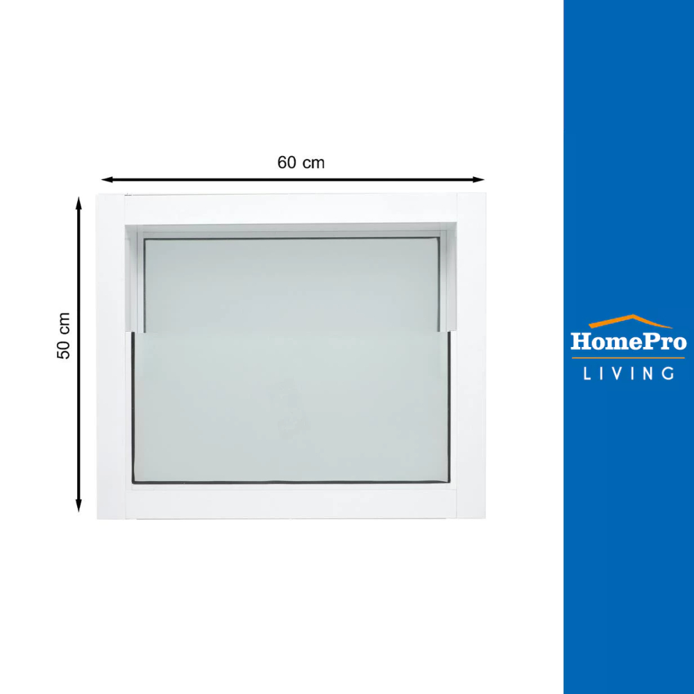 AZLE หน้าต่างบานเลื่อน อะลูมิเนียม S-S มุ้ง 120x110 ซม. สีขาว จัดส่งโดย HomePro