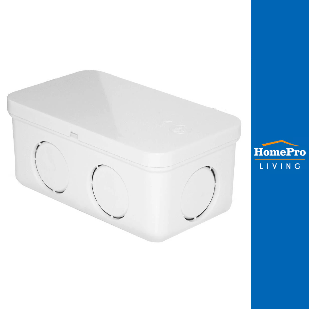 SCG กล่องพักสายเหลี่ยม PVC  2X4 นิ้ว สีขาว