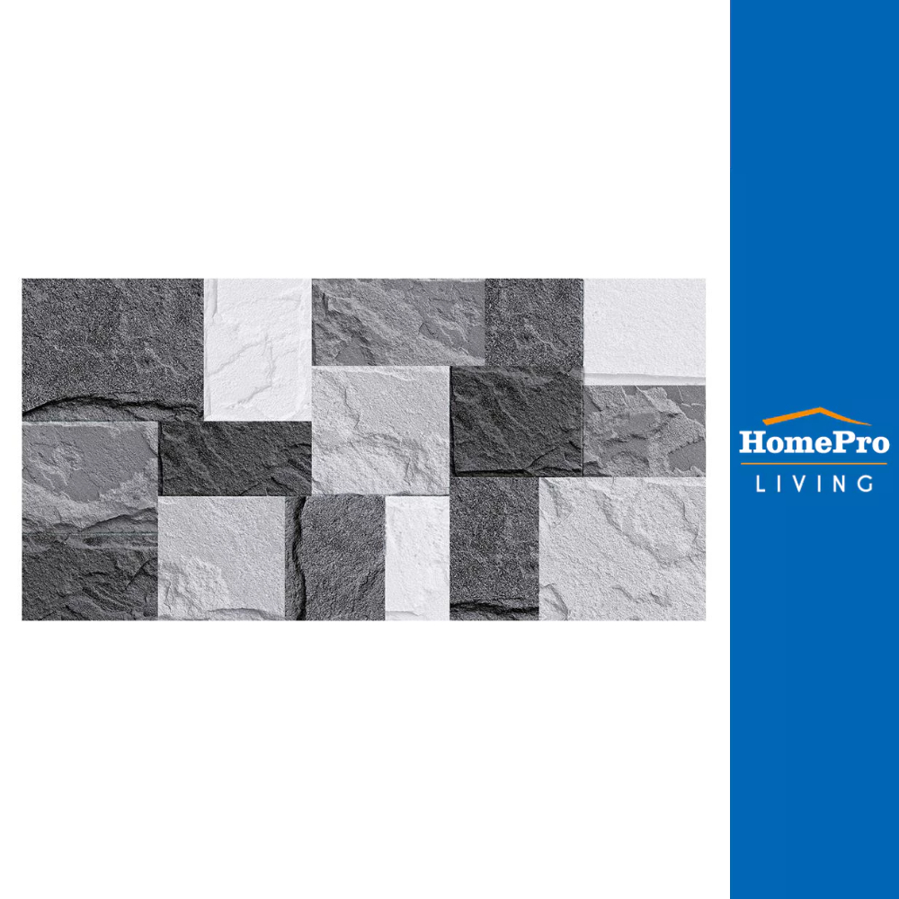TARA กระเบื้องผนัง 30x60 ซม. คอรันดัม สโตน เทา 0.9 ตร.ม. จัดส่งโดย HomePro
