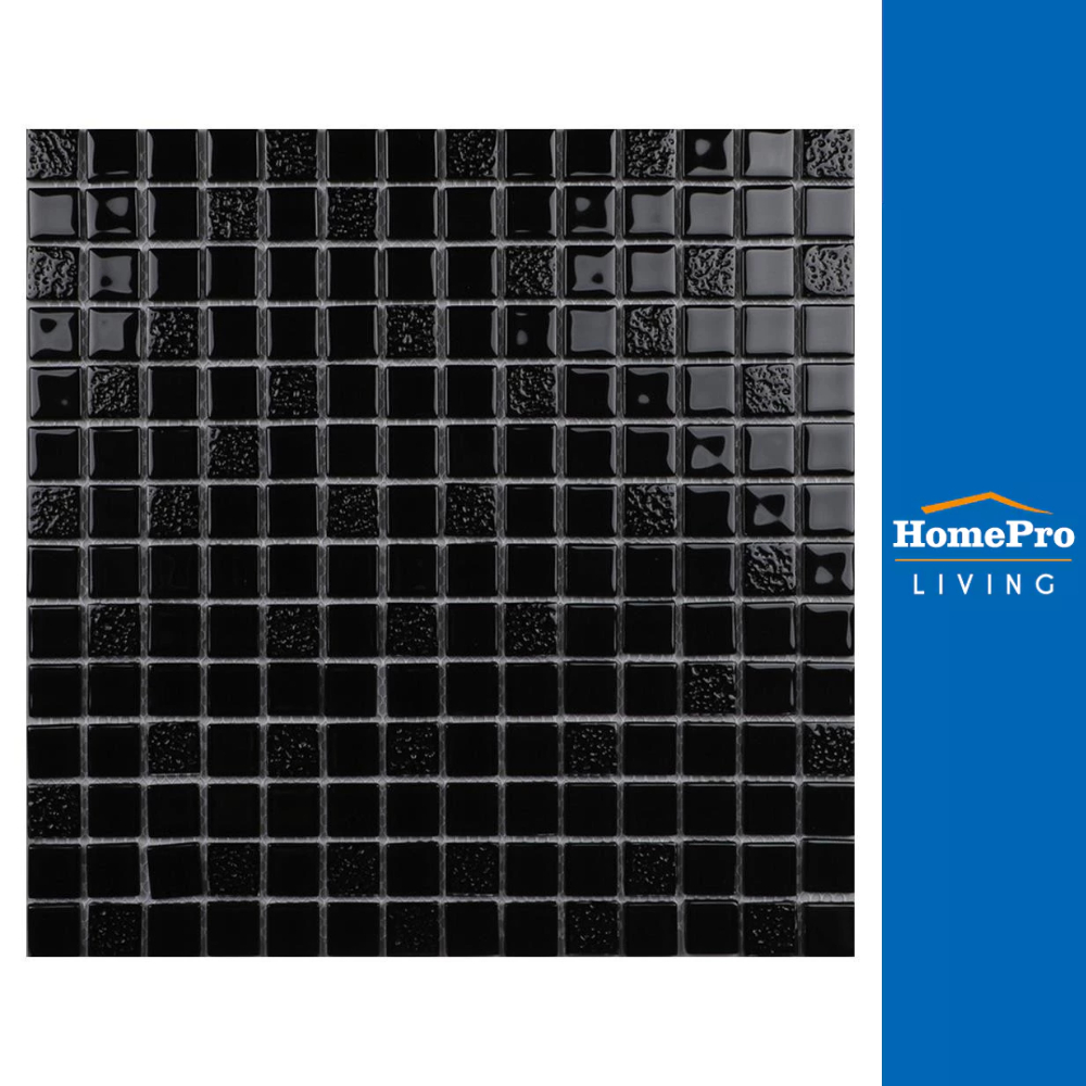 TARA โมเสคแก้ว 30x30 ซม. HPR-189 สีดำ จัดส่งโดย HomePro