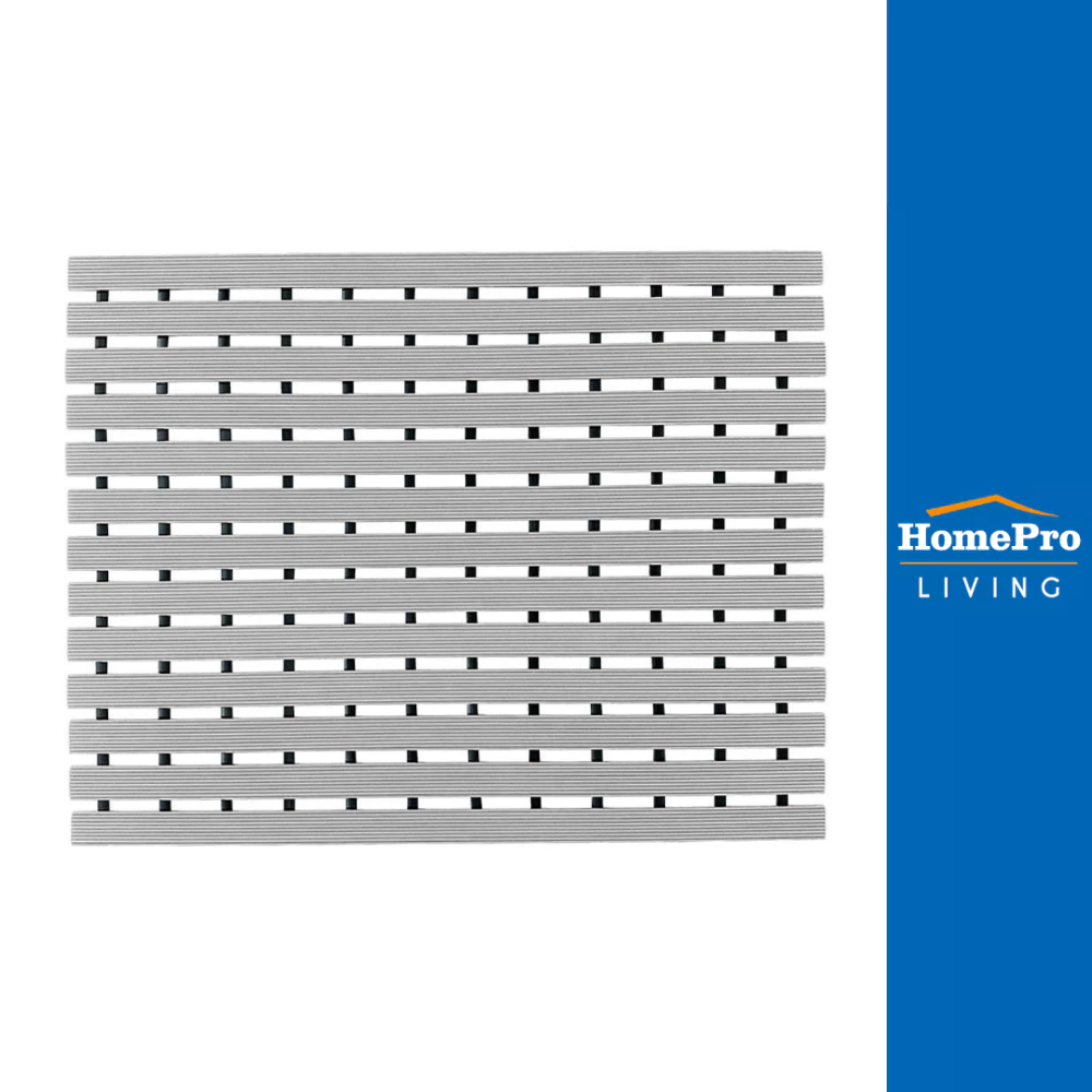 HomePro แผ่นกันลื่น CARLIN 46X61 ซม. สีเทา แบรนด์ HLS