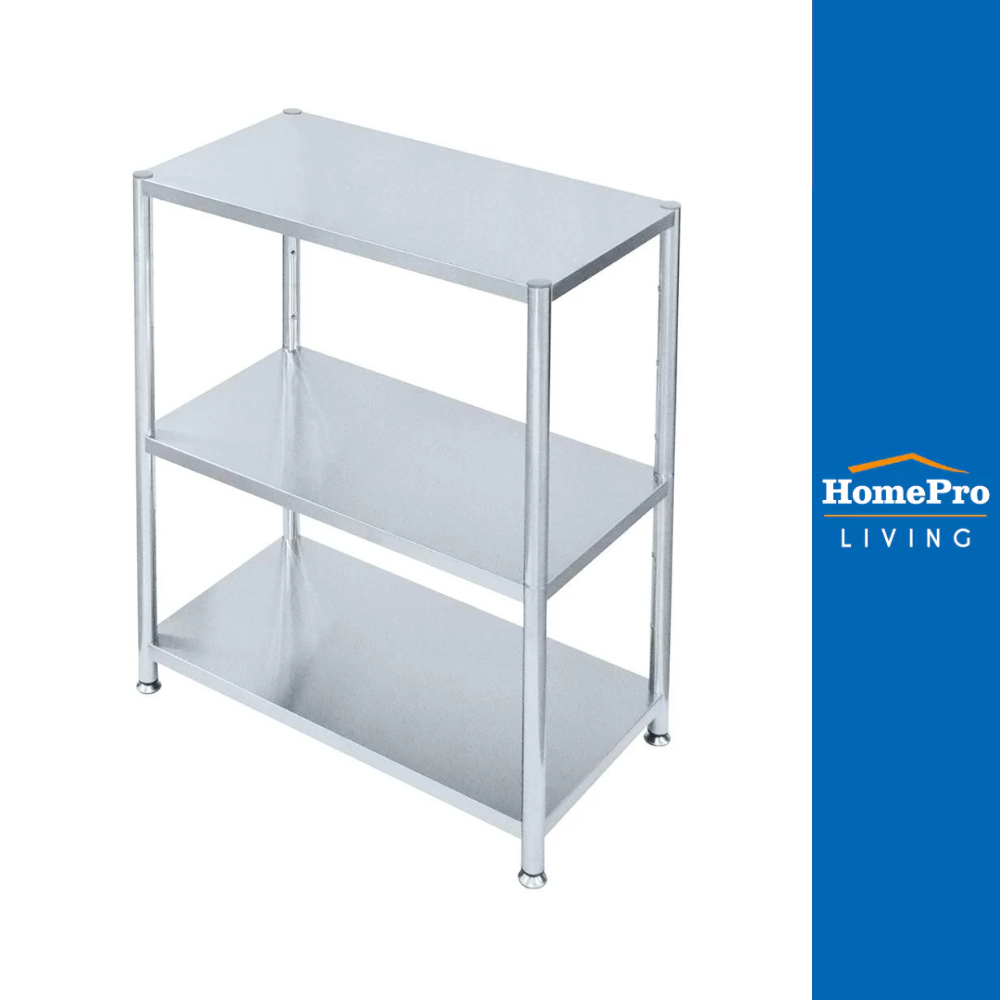 [จัดส่งอย่างเดียว] QLINE ชั้นวางของ 3 ชั้น สแตนเลส