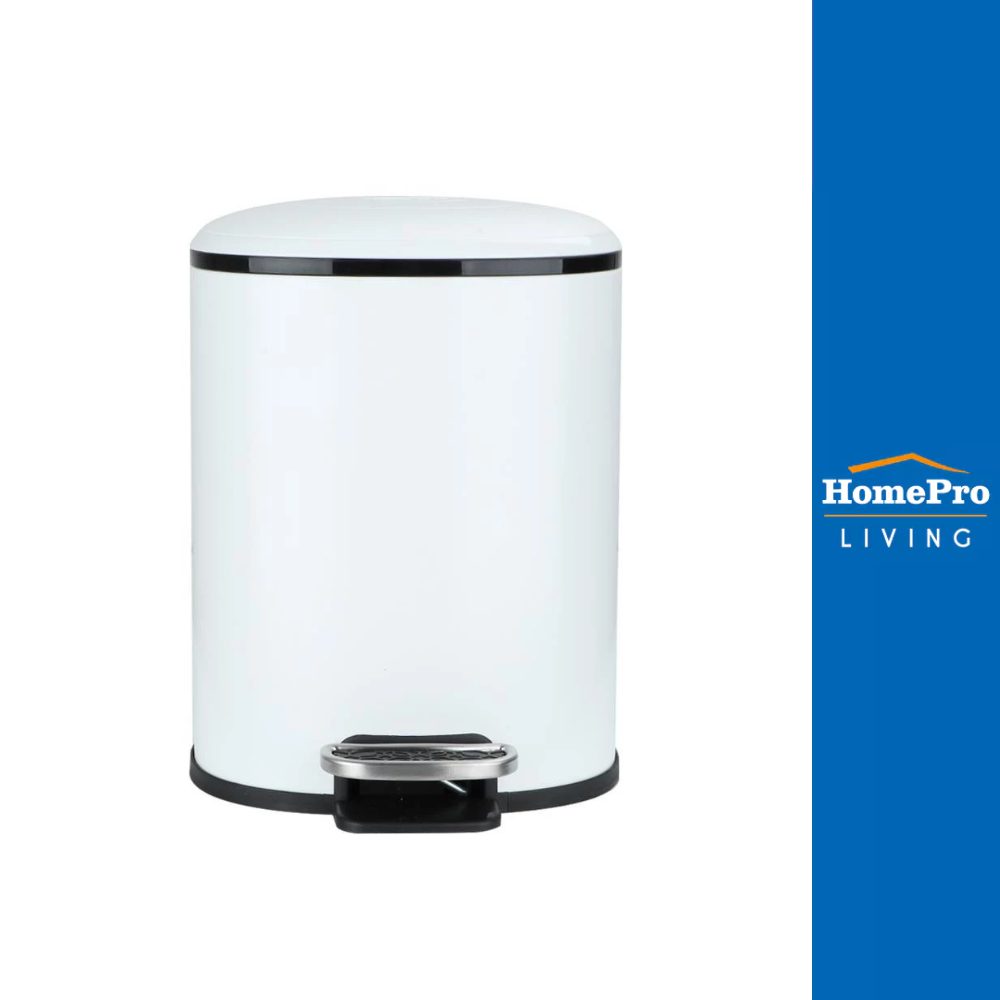 ACCO ถังขยะเหยียบกลม MILD SOFT CLOSE ขนาด 5L สีขาว จัดส่งโดย HomePro