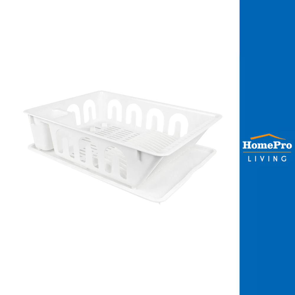 KECH ชั้นคว่ำจานพลาสติกมีถาดรองรุ่น EASY จัดส่งโดย HomePro