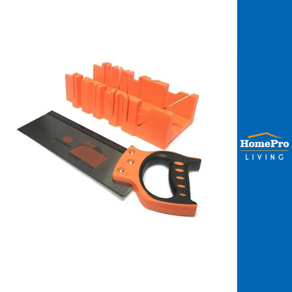 HomePro เลื่อยปังตอ+กล่ององศา 12 นิ้ว แบรนด์ PUMPKIN