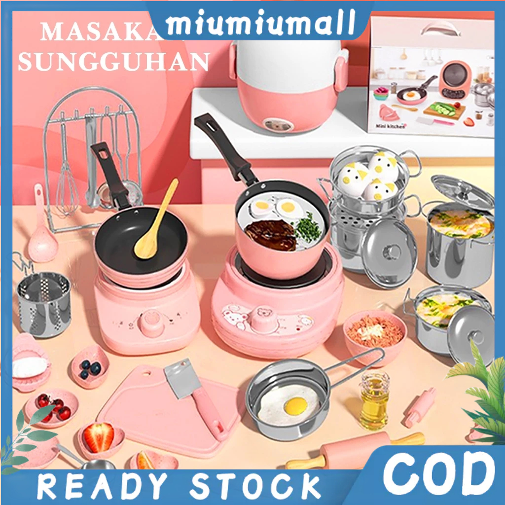 【COD】ของเล่นทำอาหาร ของเล่นในครัว จำลองสถานการณ์การทำอาหารจริง สามารถรับประทานได้ ของเล่นสําหรับเด็กผู้หญิง