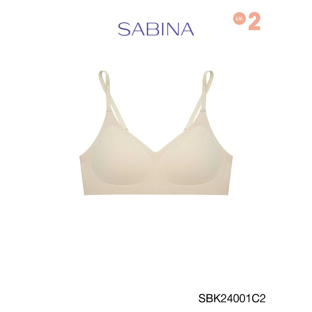 Sabina Soft Collection Level 2 เสื้อชั้นใน ไร้ตะเข็บ ไร้โครง รหัส SBK24001C2 - สีเนื้ออ่อน