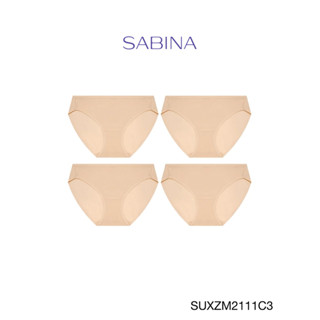 Sabina กางเกงชั้นใน (Set 4 ชิ้น) รุ่น Panty Zone รหัส SUXZM2111C3 สีเนื้อเข้ม