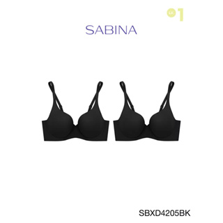 Sabina เสื้อชั้นใน  (Set 2 ชิ้น ) (มีโครง) รุ่น Perfect Bra รหัส SBXD4205BK สีดำ