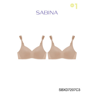 Sabina เสื้อชั้นใน (Set 2 ชิ้น ) Invisible Wire (ไม่มีโครง) รุ่น Perfect Bra รหัส SBXD7207C3 สีเนื้อเข้ม