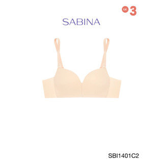 Sabina เสื้อชั้นใน Invisible Wire (ไม่มีโครง) รุ่น Modern V รหัส SBI1401C2 สีเนื้ออ่อน