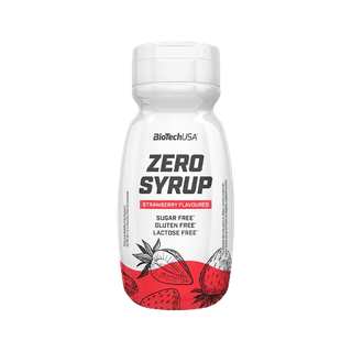 BioTechUSA Zero Syrup 320ml. Strawberry (ไซรัป กลิ่นสตอเบอร์รี่ ไม่มีน้ำตาล คีโตทานได้)