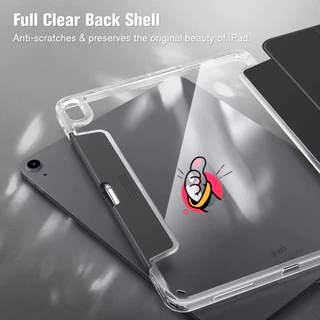 คสคริสตัลใส ดึงรางปากกาได้ เคสไอแพด for gen10.gen11 Air7M3/2025 Air6M2 11นิ้ว air5/410.9 pro M1/M2/M4 11inch 2024