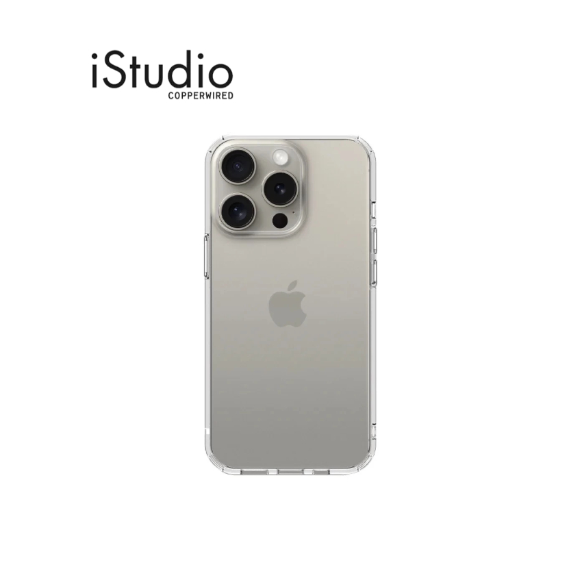 JUST MOBILE TENC เคส Air Cushions for iPhone 15 Pro Max - Crystal Clear | iStudio by copperwired