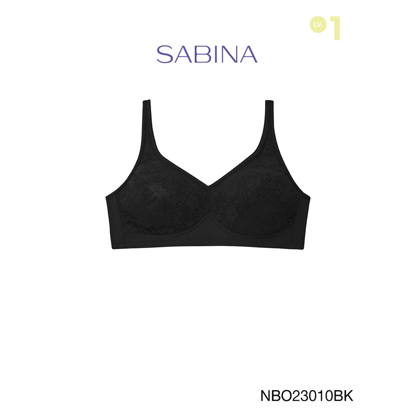 Sabina เสื้อชั้นใน Invisible Wire (ไม่มีโครง) รุ่น Function Bra รหัส NBO23010BK สีดำ
