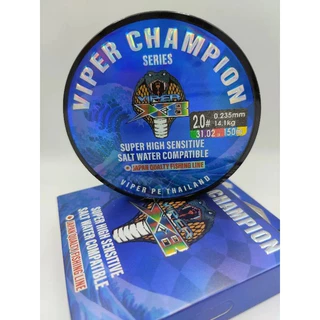 (VIPER CHAMPION) สาย PE ถัก8 แบบมัลติคัลเลอร์ (สลับสีทุก10ม.) ขนาด 0.6-4.0 ยาว 150-200-300ม.