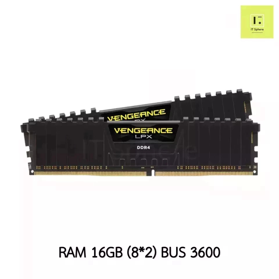 แรม VENGEANCE LPX 8*2GB Bus 3600 DDR4 สีดำ (VENGEANCE® LPX 16GB (2 x 8GB) DRAM 3600MHz C18 Black : CMK16GX4M2D3600C18) ป