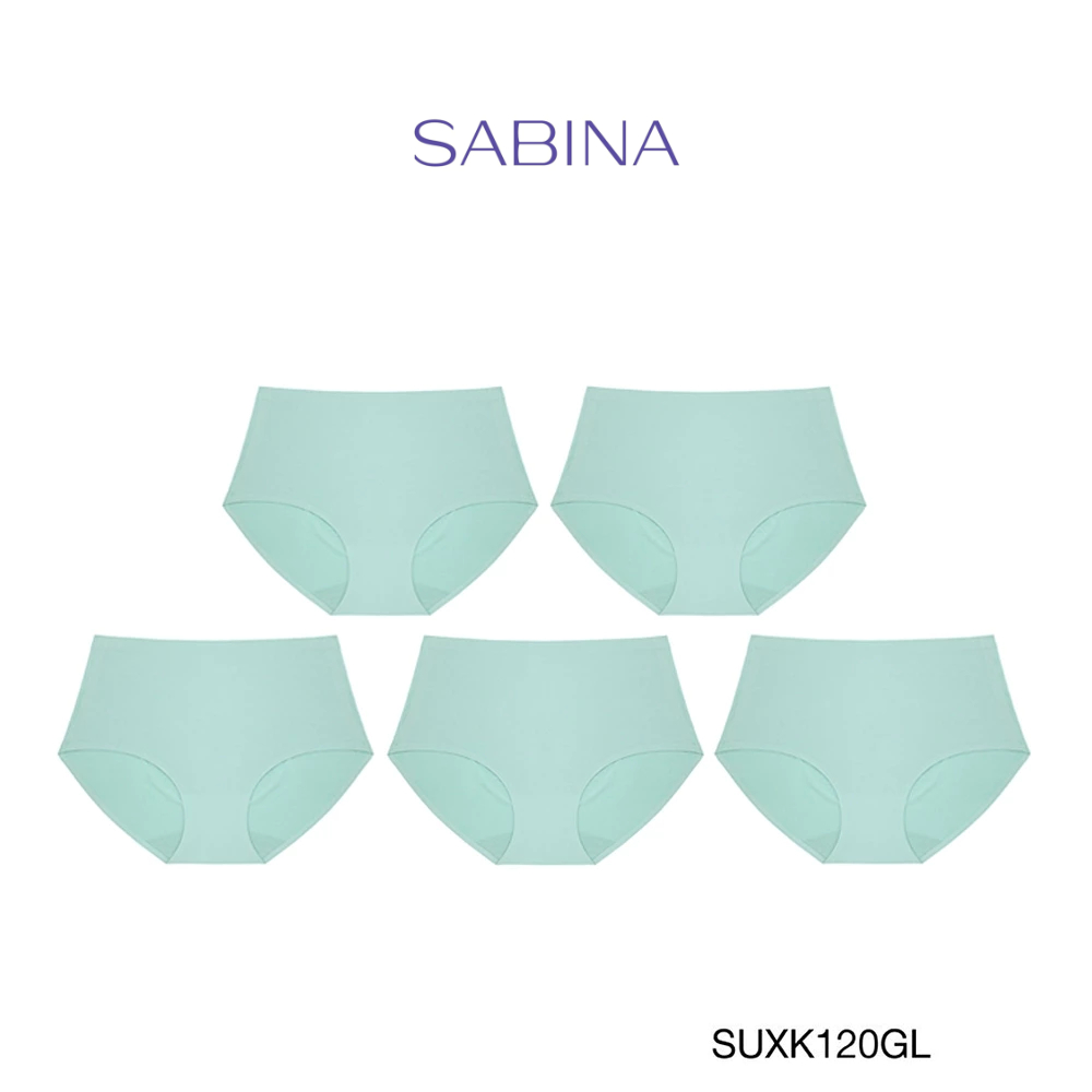 Sabina กางเกงชั้นใน (Set 5 ชิ้น) Seamless Fit รุ่น Soft Collection รหัส SUXK120GL สีเขียวอ่อน