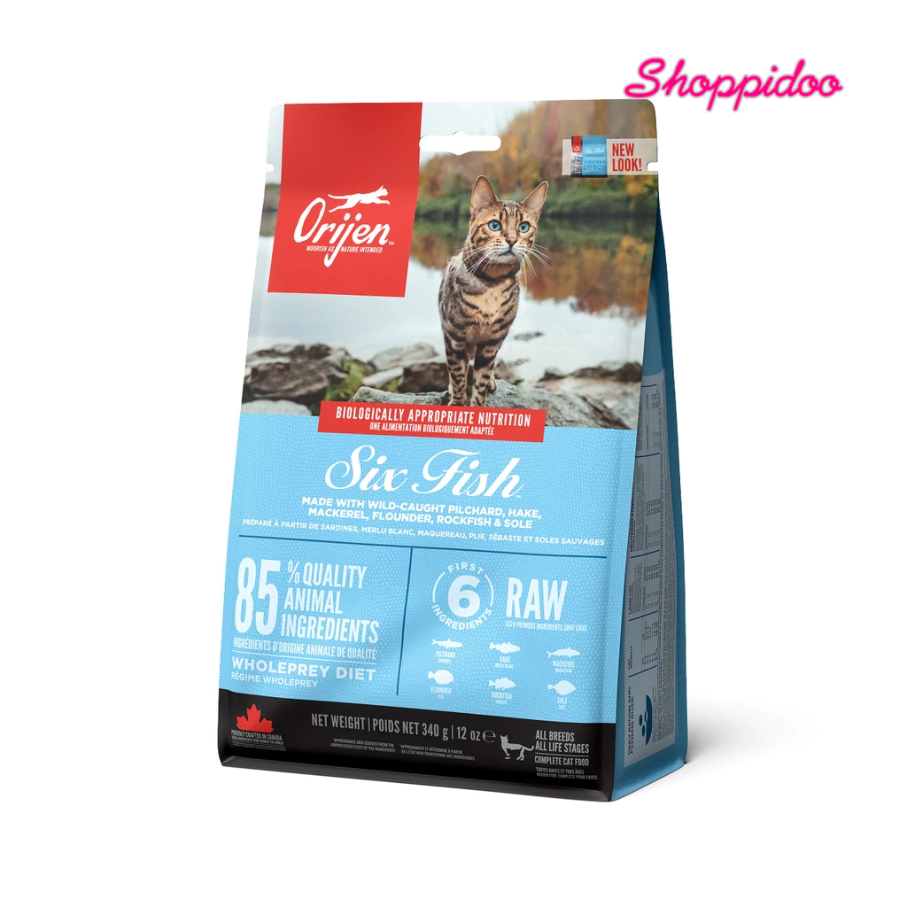 (5.4kg) Orijen Cat Six fish โอริเจน อาหารแมว สูตรปลา 6 ชนิด (อาหารแมว แมวโต เนื้อเยอะ พรีเมี่ยม นำเข