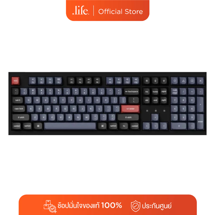 Keychron K10 Pro Black frame-A คีย์บอร์ดไร้สาย และ แบบมีสาย [คีย์ภาษาอังกฤษและไทย] [Hot-Swappable] By dotlife