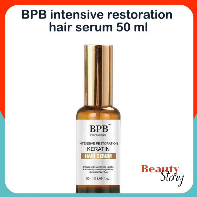 เซรั่ม บำรุงผม BPB intensive restoration Keratin hair serum 50ml บีพีบี เคราตินเข้มข้น นุ่มลื่น เงาง