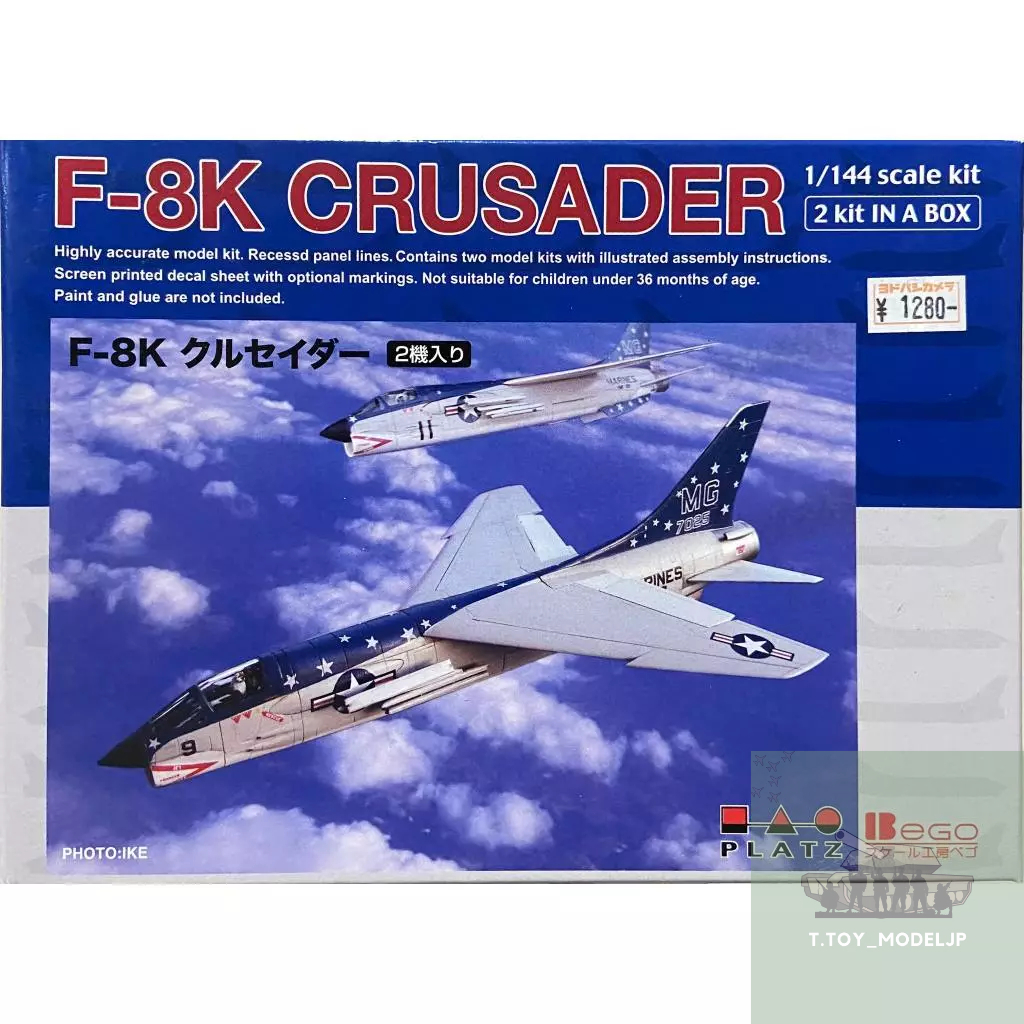 PLATZ 1/144 F-8K Crusader โมเดลเครื่องบิน เครื่องบินรบ เครื่องบินประกอบ