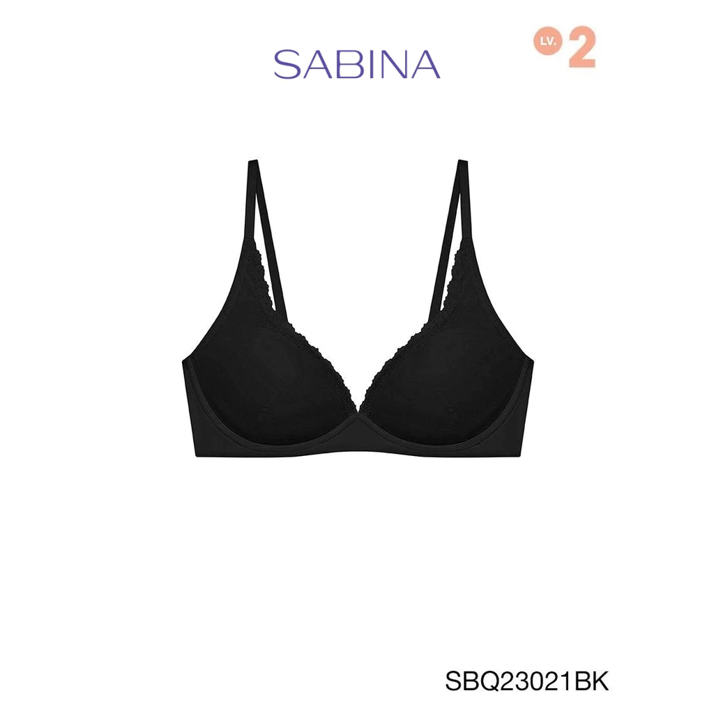 Sabina Twenty Five Level 2 เสื้อชั้นใน ไร้โครง รหัส SBQ23021BK - สีดำ