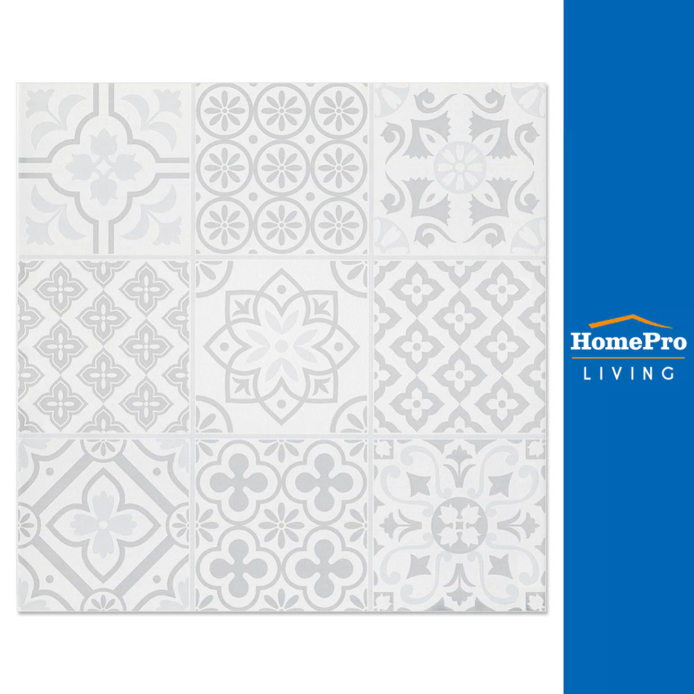 COTTO กระเบื้องพื้น 16x16 นิ้ว ดีเซมเบอร์ ขาว PM 0.96 ตร.ม. จัดส่งโดย HomePro