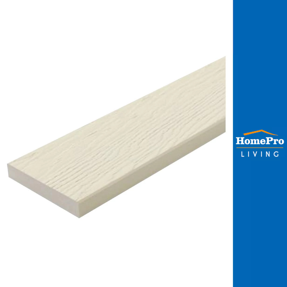 SHERA ไม้พื้นลายชัยพฤกษ์ 10X300X2.5 ซม. สีขาวมะลิ