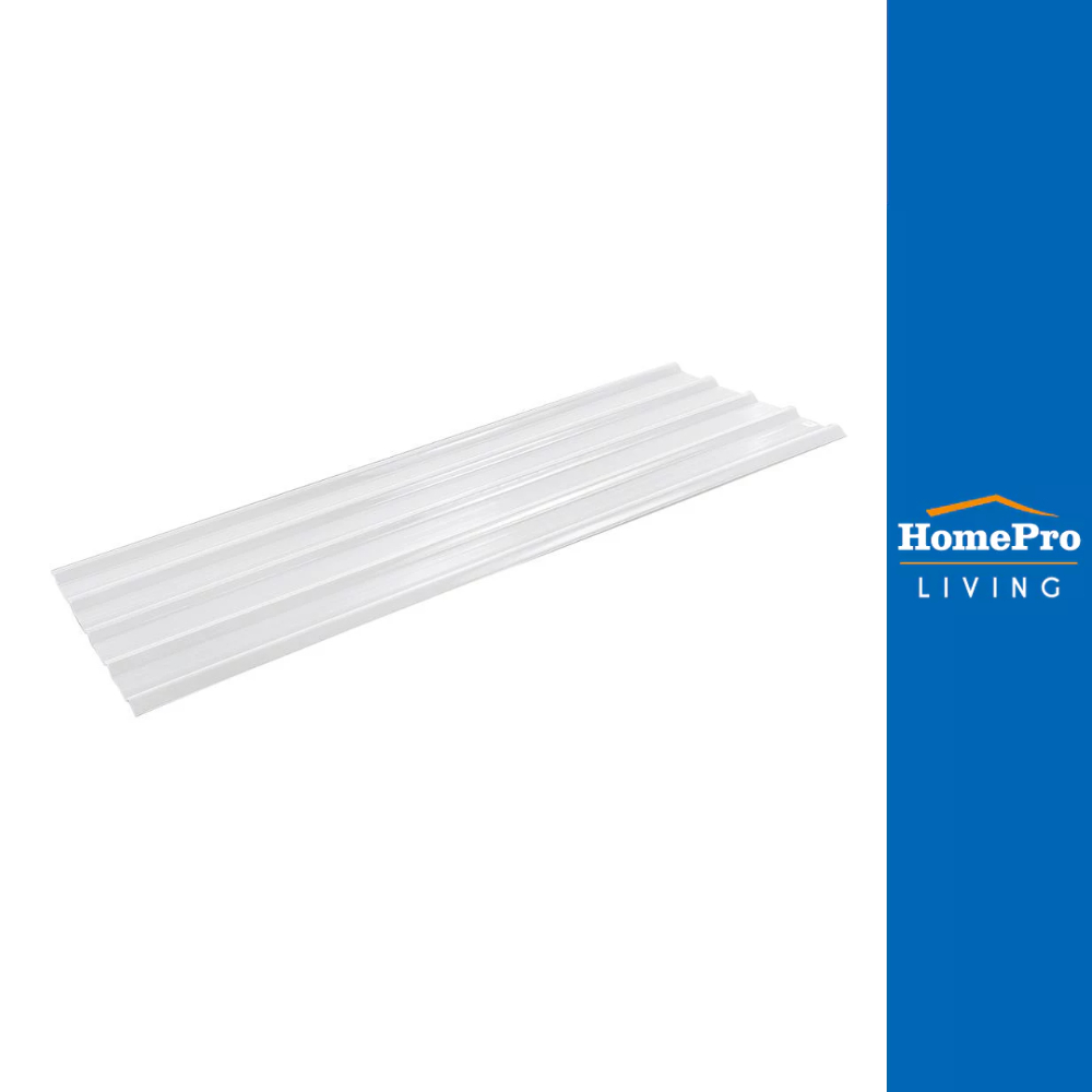 SUNSHIELD แผ่นโปร่งแสง ลอนเมทัลชีท 1.35 มม. 0.82X2.2 ม. สีใส จัดส่งโดย HomePro