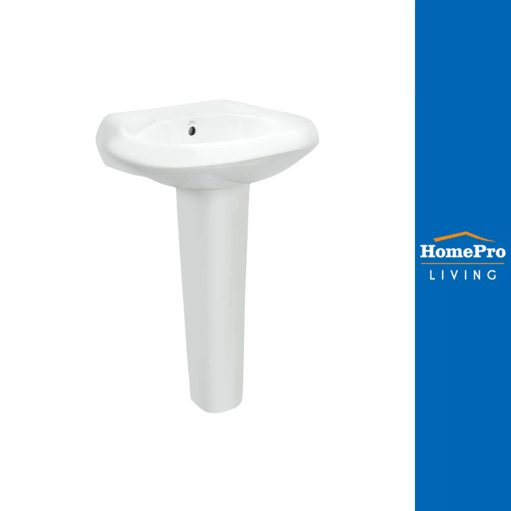 STAR อ่างล้างหน้าพร้อมขาตั้ง S-4502/4592 สีขาว จัดส่งโดย HomePro
