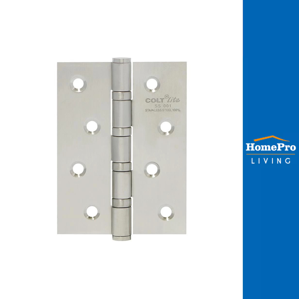 HomePro บานพับ 001 4X3 นิ้ว สีสเตนเลส แพ็ก 3 ชิ้น แบรนด์ COLT LITE