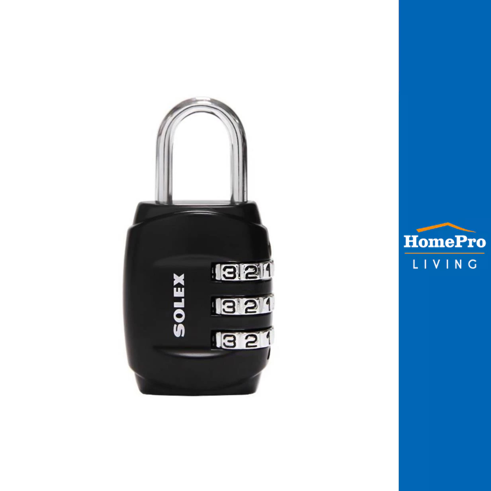 HomePro กุญแจรหัส  NO.C33 BK P.1 สีดำ แบรนด์ SOLEX