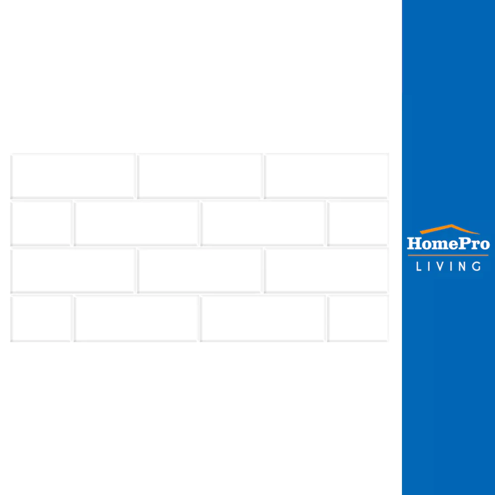 TARA กระเบื้องผนัง 30x60 ซม. มิทช์ บริค ไวท์ 1.44M2 จัดส่งโดย HomePro