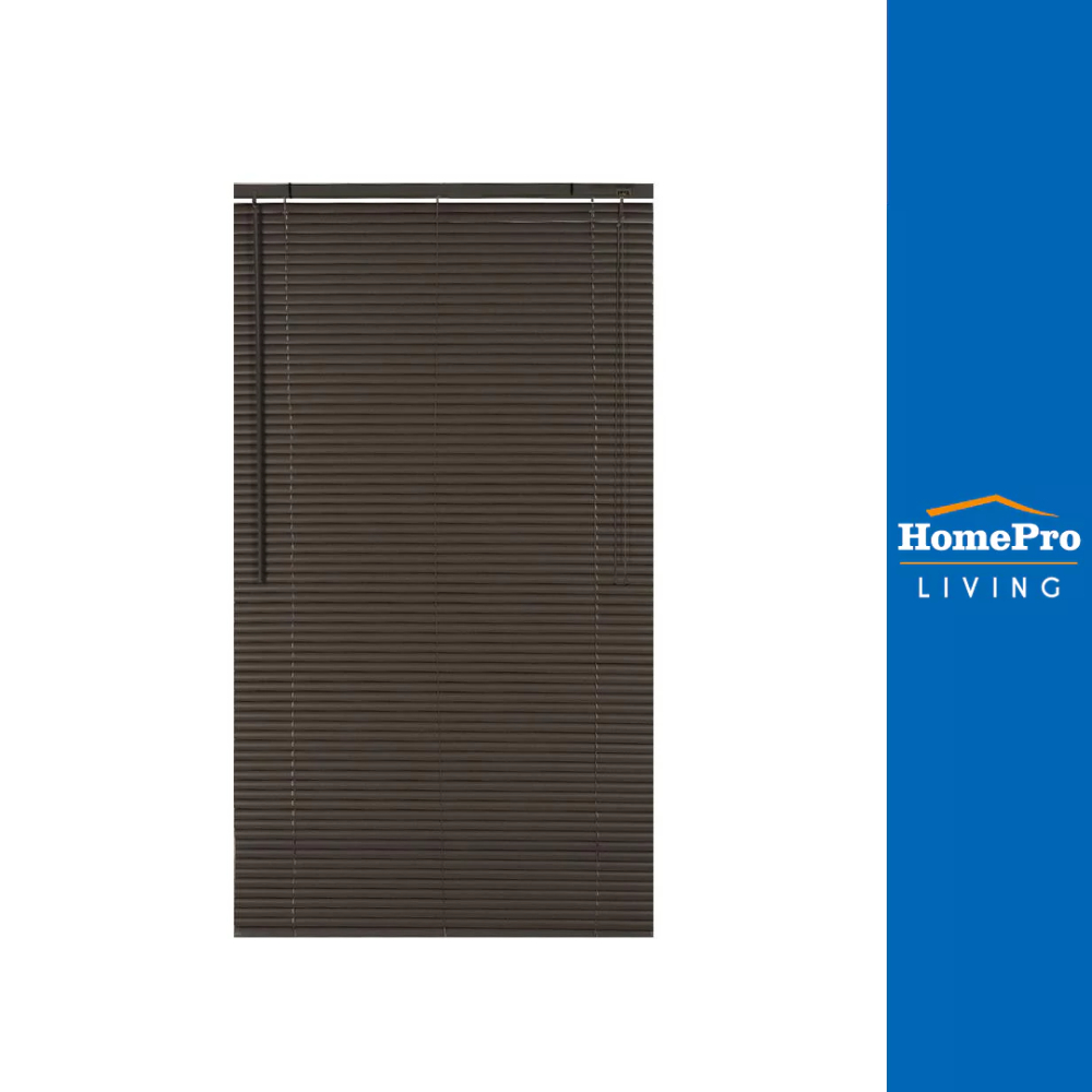 HomePro มู่ลี่ ไวนิล 90X160CM สีน้ำตาลเข้ม แบรนด์ HLS