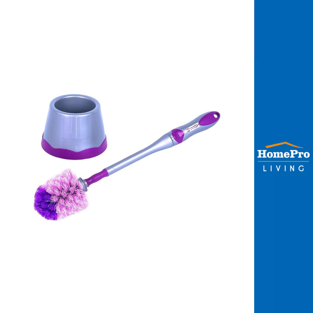 BE WISH แปรงไนลอนล้างสุขภัณฑ์พร้อมฐาน 360 องศา สีม่วง จัดส่งโดย HomePro