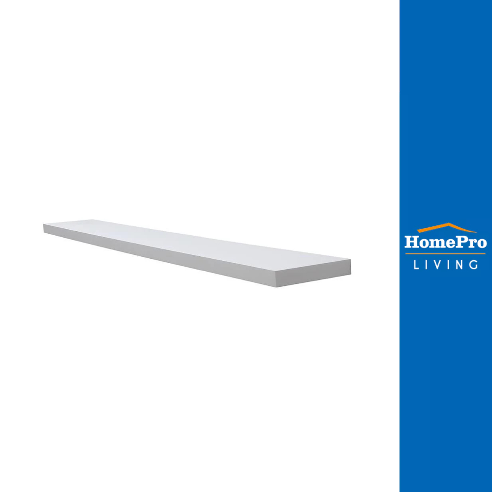 STACKO แผ่นชั้นไม้ซ่อนขา 180x24x5 ซม. สีขาว จัดส่งโดย HomePro