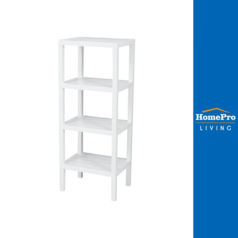 HomePro ชั้นวางของ 4 ชั้น ขนาด 30x40x100cm. สีขาว แบรนด์ STACKO