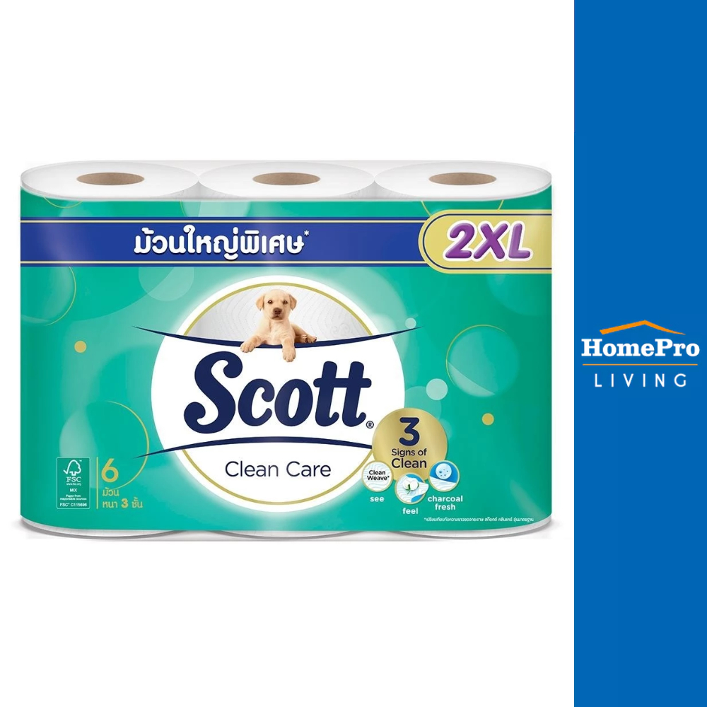 SCOTT กระดาษชำระ CLEAN CARE แพ็ค6