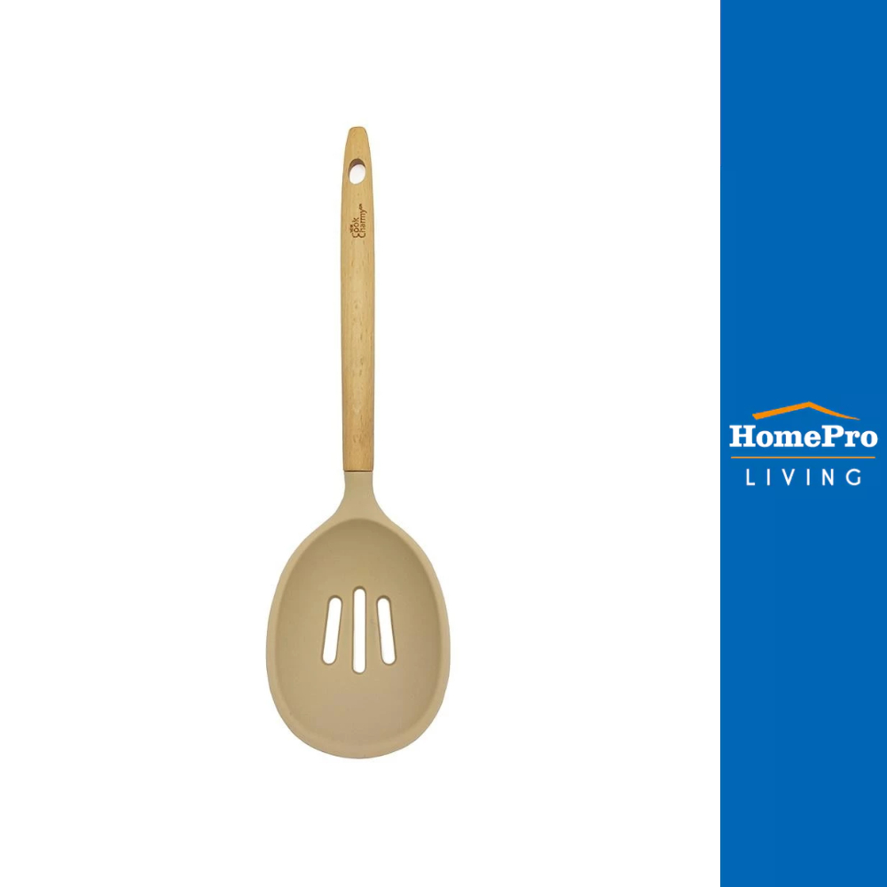 KECH พายซิลิโคนมีร่อง COOK CHARMY สีครีม ด้ามไม้ จัดส่งโดย HomePro