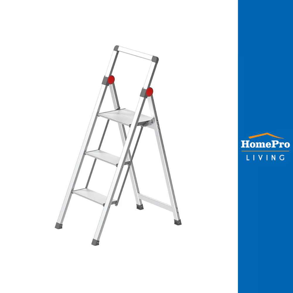 HomePro บันไดอะลูมิเนียมทรง A มีมือจับ MINI SLIM 3 ขั้น แบรนด์ MATALL