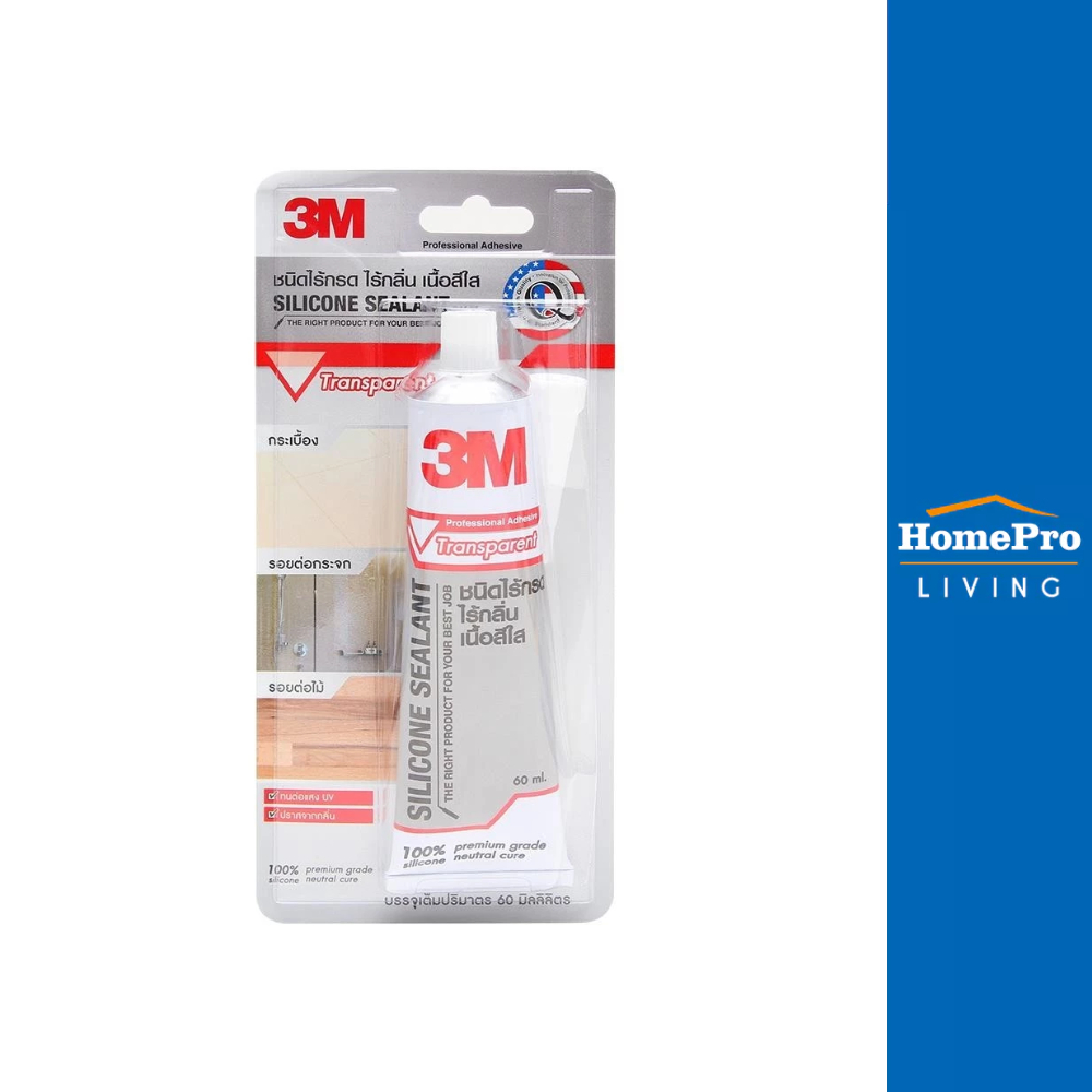 3M ซิลิโคนชนิดไร้กรด 60 มล. สีใส