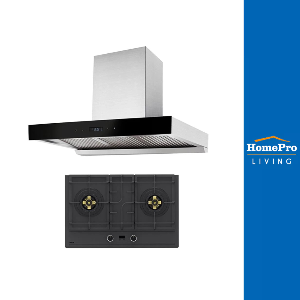[ฟรีติดตั้ง! สำหรับระบบไฟพร้อมและไม่ครอบคลุมการเจาะท็อปเคาน์เตอร์] HomePro เตาฝัง+เครื่องดูดควัน  GT