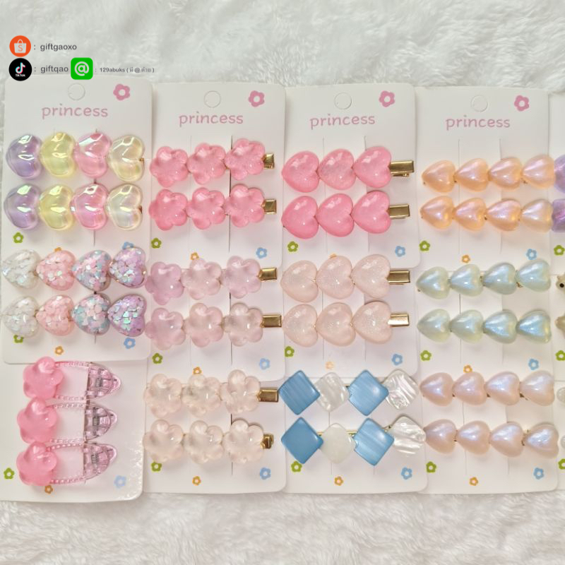 พร้อมส่งจากไทย กิ๊บหนีบผมงานเจลลี่ ตะกร้ารวมงานสีเจลลี่ งานเยลลี่ ราคาต่อคู่ งานสาวหวาน ลูกคุณหนู หลานคุณนาย