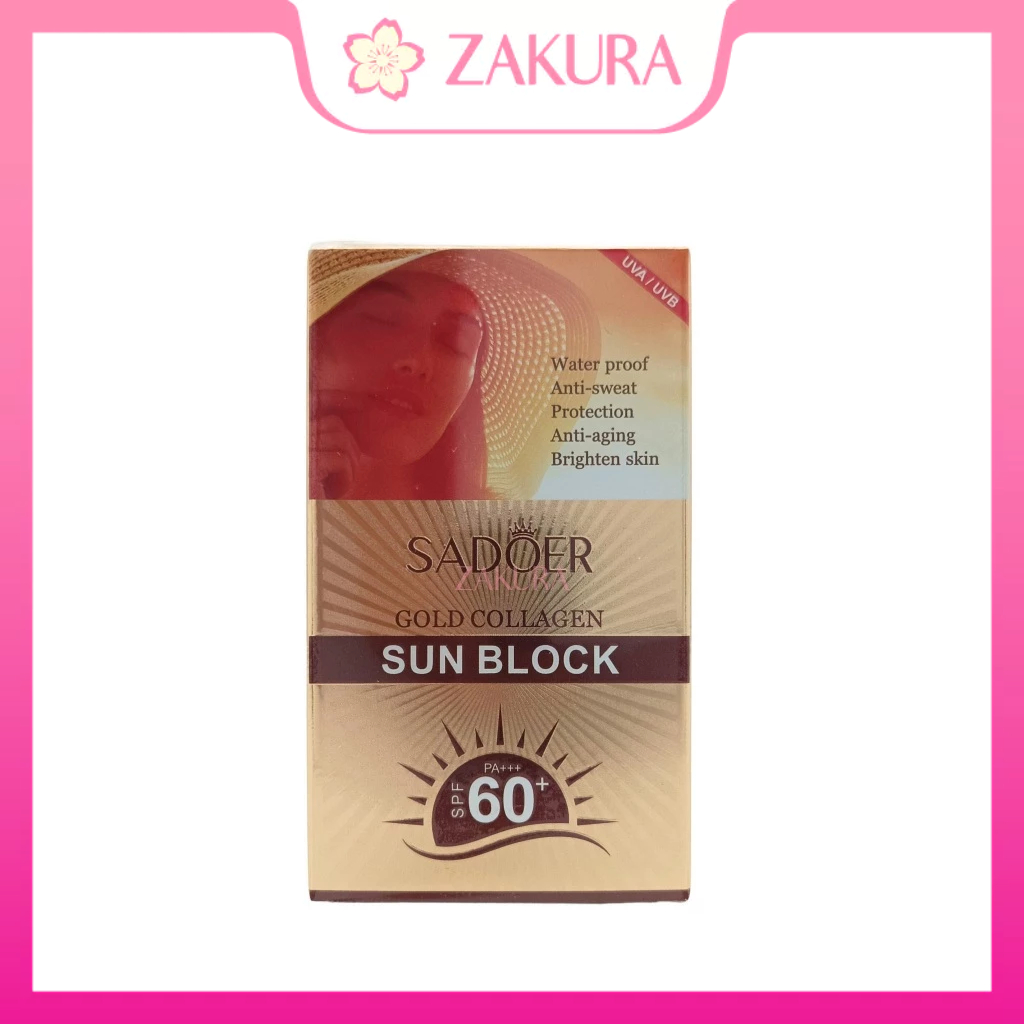 SADOER Gold Collagen Sunscreen SPF60+ 30g