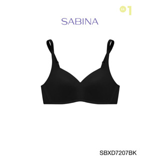 Sabina เสื้อชั้นใน Invisible Wire (ไม่มีโครง) รุ่น Perfect Bra รหัส SBXD7207BK สีดำ