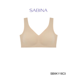 Sabina เสื้อชั้นใน (ไม่มีโครง)  รุ่น Soft Collection รหัส SBXK119C3 สีเนื้อเข้ม