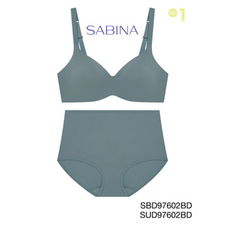 Sabina เสื้อชั้นใน (เซ็ตชุดชั้นใน) Invisible Wire (ไม่มีโครง) รุ่น Perfect Bra รหัส SBD97602BD+SUD97602BD สีน้ำเงินเข้ม