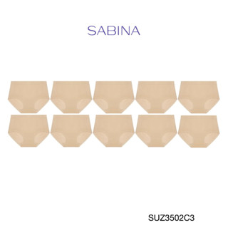 Sabina กางเกงชั้นใน (Set 10 ชิ้น) Seamless Fit รุ่น Panty Zone รหัส SUZ3502C3 สีเนื้อเข้ม