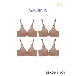 Sabina เสื้อชั้นใน (Set 4 ชิ้น) มีโครง รุ่น Perfect Bra รหัส SBXD94111C4 สีเนื้อแทน